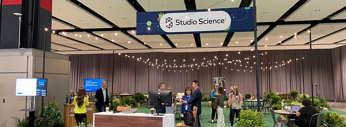 Studio Science's event space at Salesforce Connections 2024.