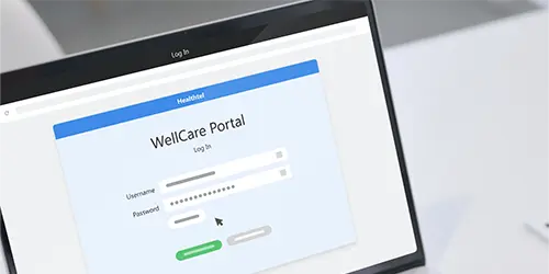 Adobe Population Health portal log in screen.