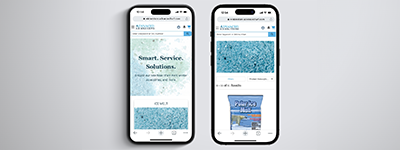 Advanced Turf Solution's website on mobile selling ice melt.