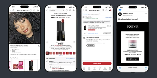 Mobile apps showing J.P. Morgan's partnership with Sephora.