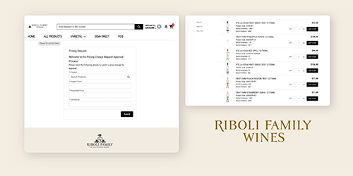 Wine product list on Riboli Family Wines site.
