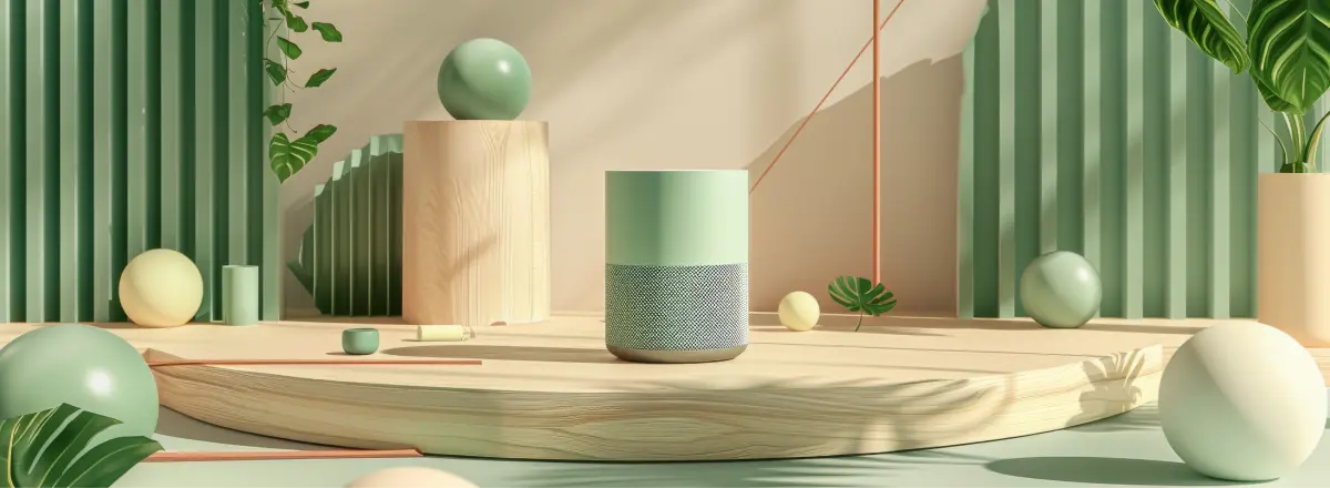 Minimalist Sonos smart speaker displayed in a curated, modern environment reflecting premium product design.