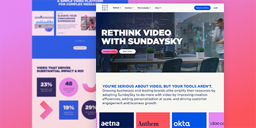SundaySky website homepage banner.