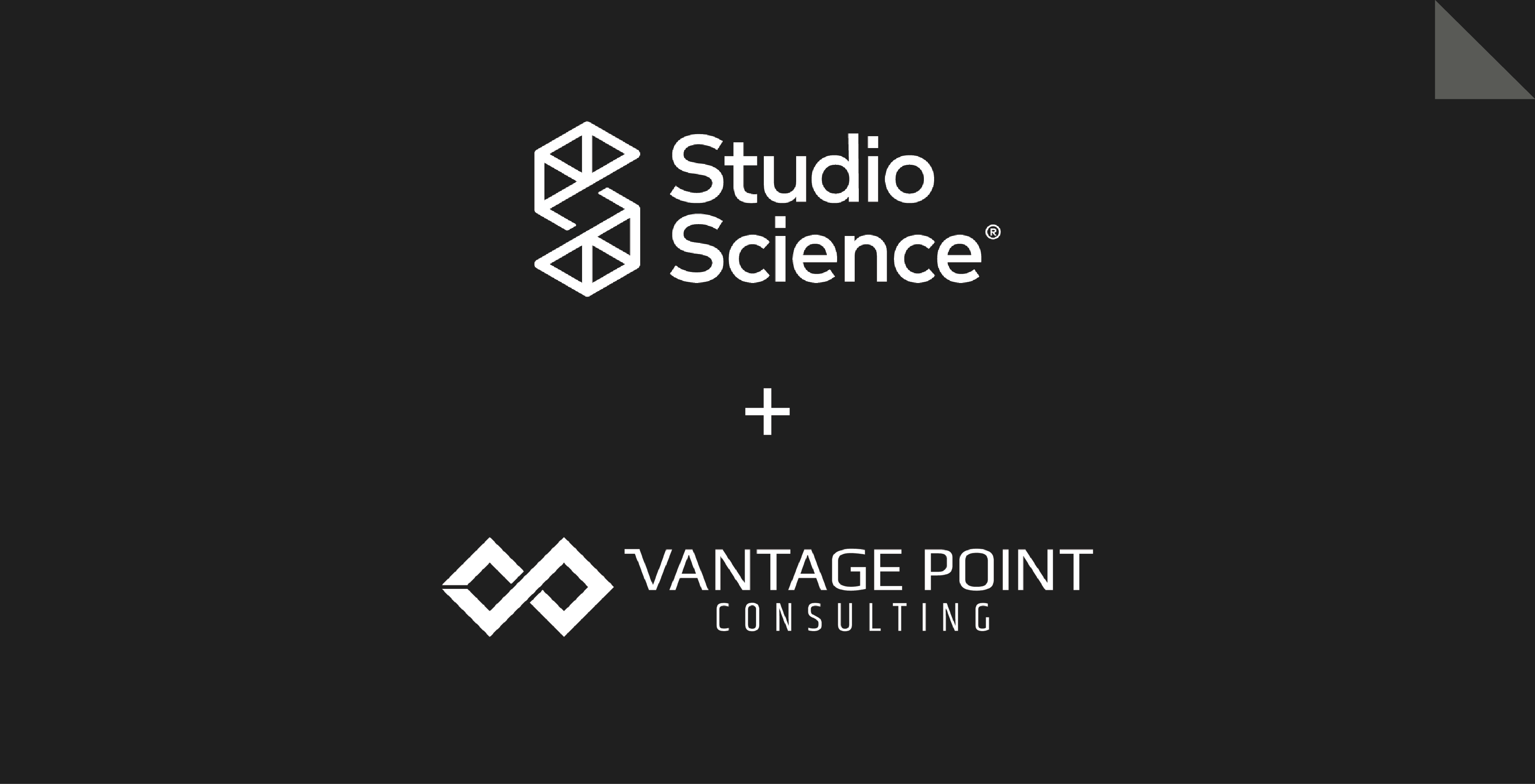 STUDIO SCIENCE ANNOUNCES STRATEGIC PARTNERSHIP WITH VANTAGE POINT CONSULTING